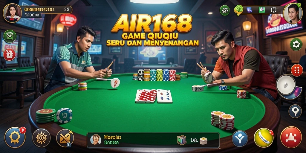 Screenshot gameplay AIR168 menampilkan keseruan bermain QiuQiu.