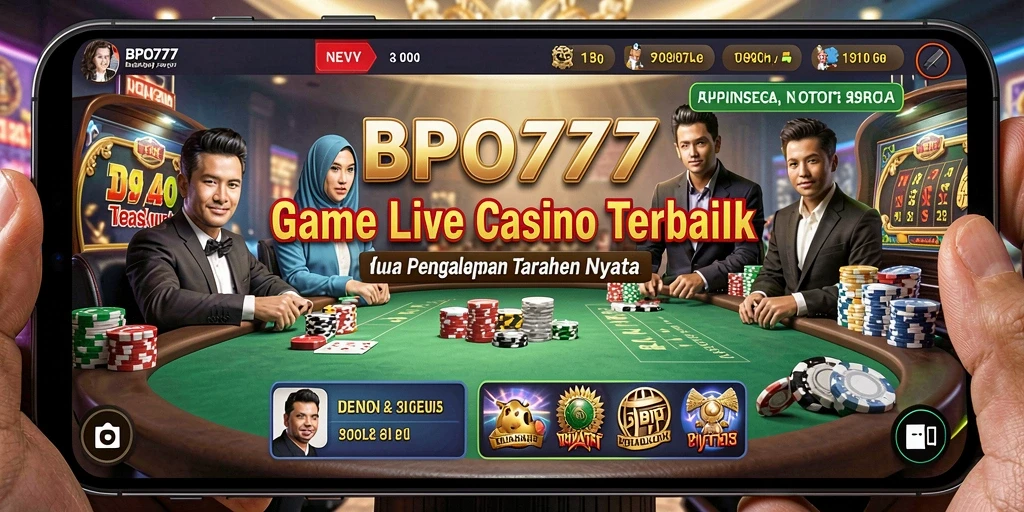 Screenshot utama BPO777 menampilkan gameplay Live Casino yang menarik.