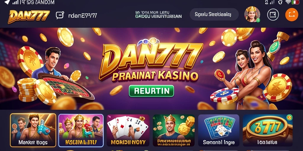 Gameplay Kasino menarik di aplikasi DAN777 dengan dealer langsung.