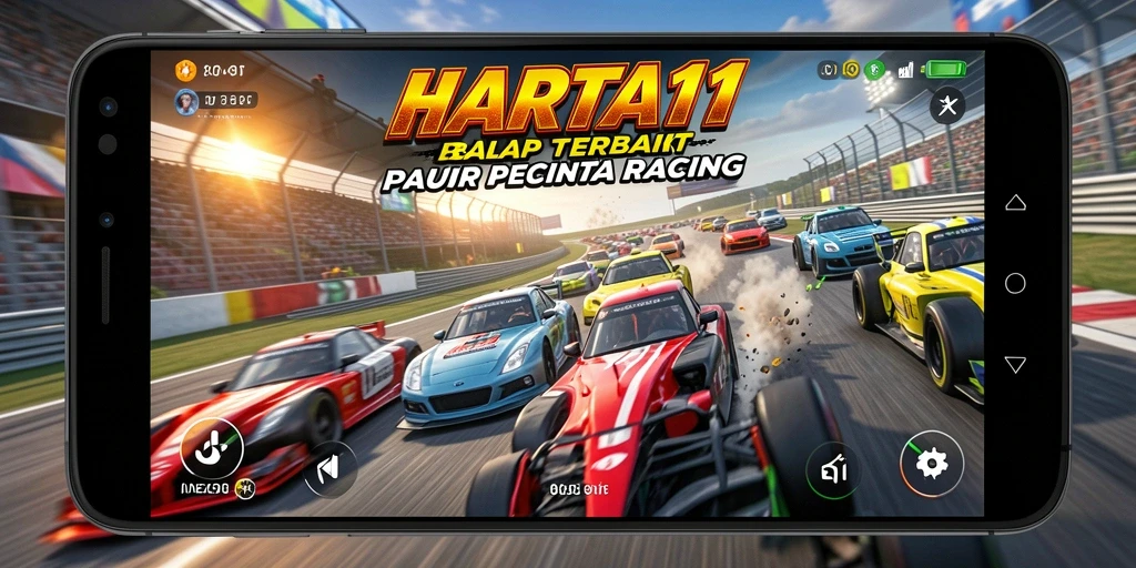 Tampilan menarik dari gameplay balap yang mendebarkan di HARTA11.