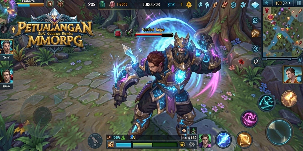 Tangkapan layar utama JUDOL303 menampilkan aksi seru dalam dunia MMORPG.