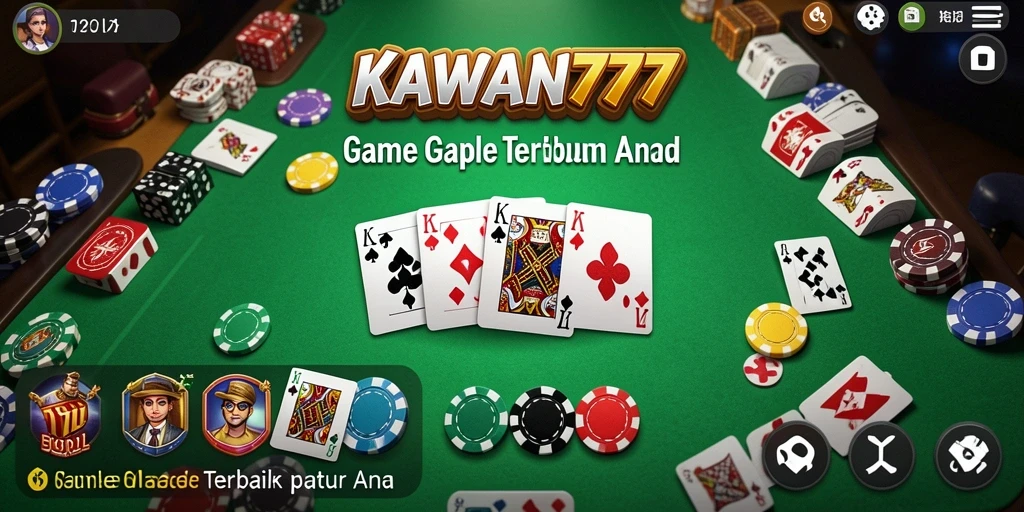 Gameplay seru KAWAN777 dalam permainan Gaple.