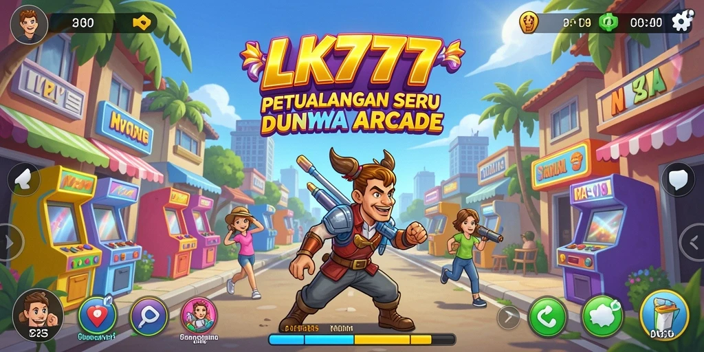 Screenshot LK777 menunjukkan aksi gameplay yang seru dan penuh warna.