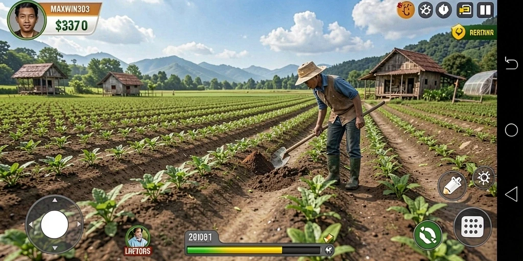 Gameplay menarik saat bertani dengan beragam tanaman di MAXWIN303.