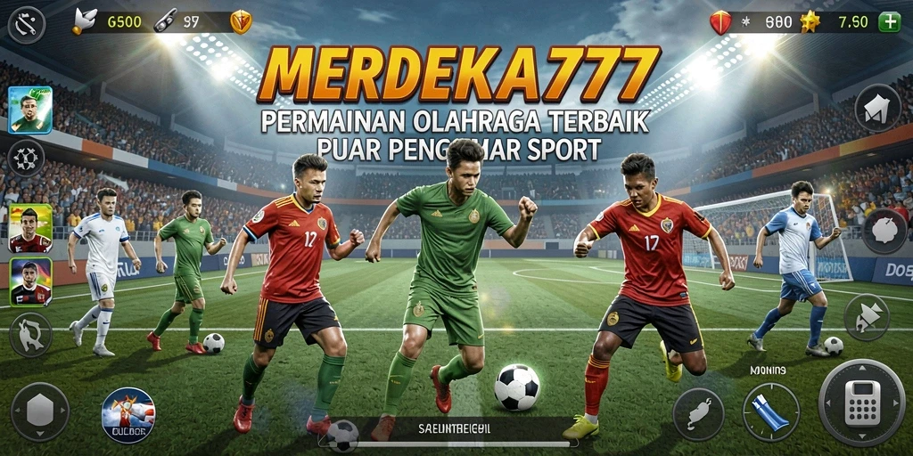 Tampilan gameplay <strong>MERDEKA777</strong> dengan aksi olahraga yang mendebarkan.