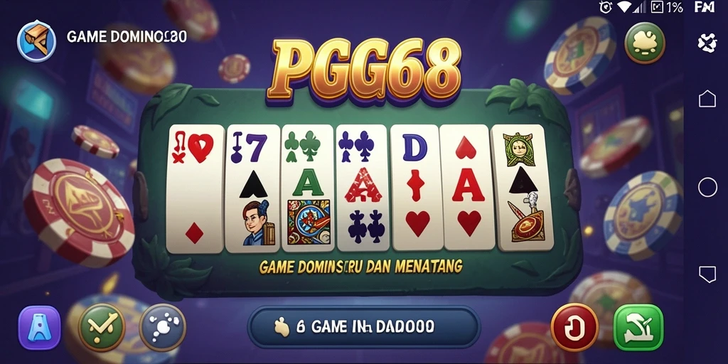 Tampilan gameplay PGG68 yang menarik dan seru dalam bermain domino.