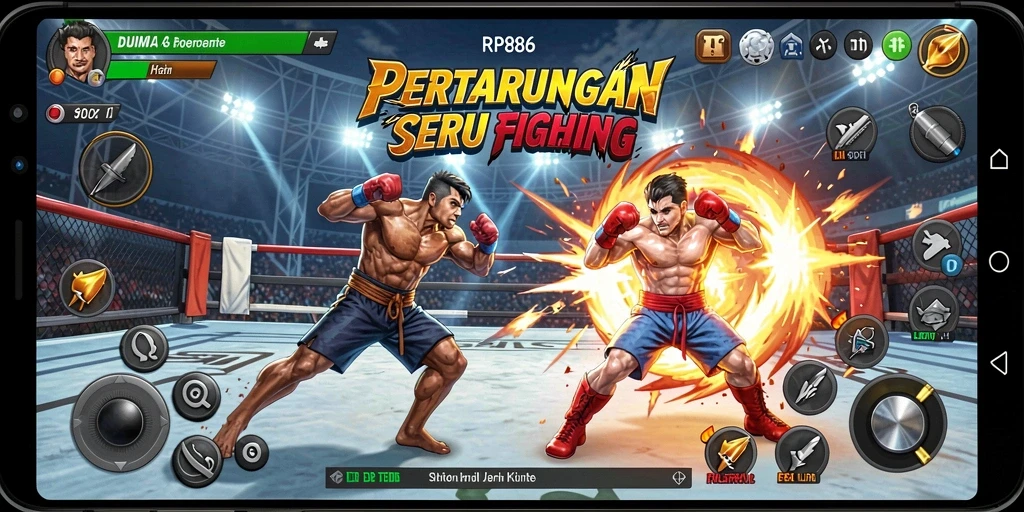 Tampilan gameplay RP886 yang menegangkan dan mendebarkan.