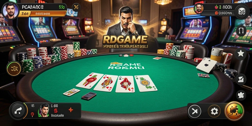 Screenshot RPGAME menampilkan pengalaman gameplay poker yang mendebarkan.
