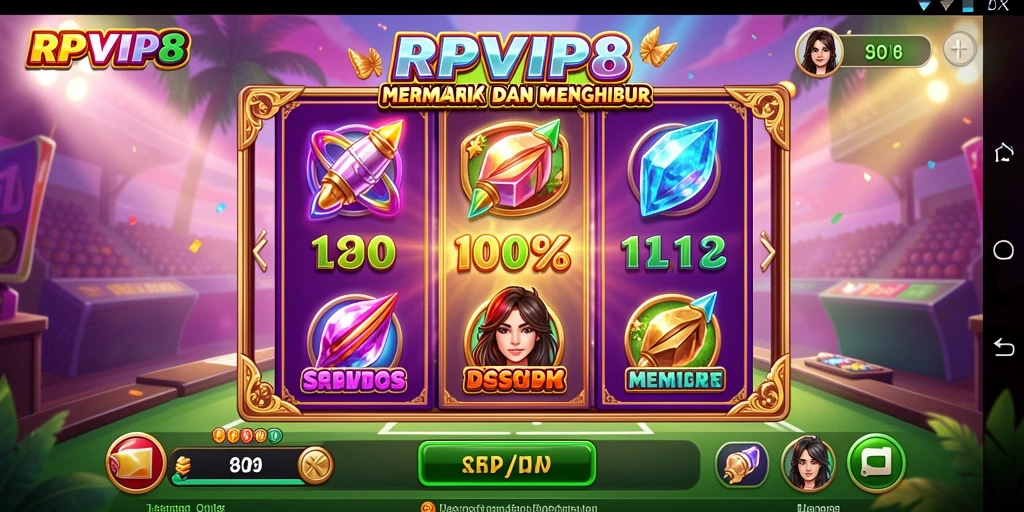 Menampilkan gameplay RPVIP8 yang seru dan menarik dari slot.