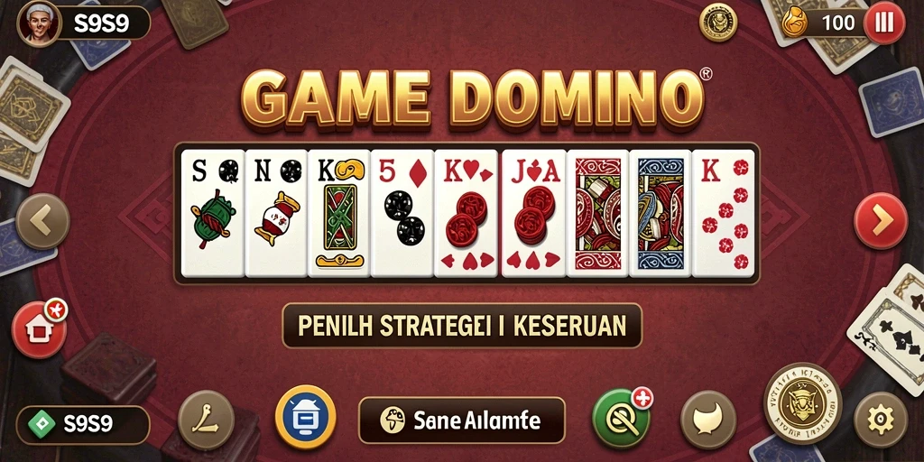 Screenshot gameplay S9S9 yang menampilkan tantangan Domino seru.