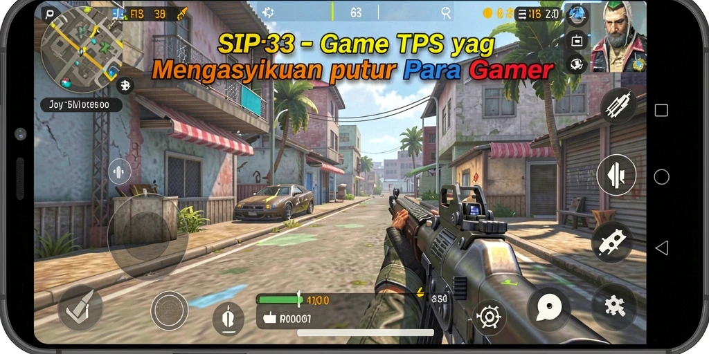 Tampilan gambar menampilkan aksi seru dalam game TPS SIP33.