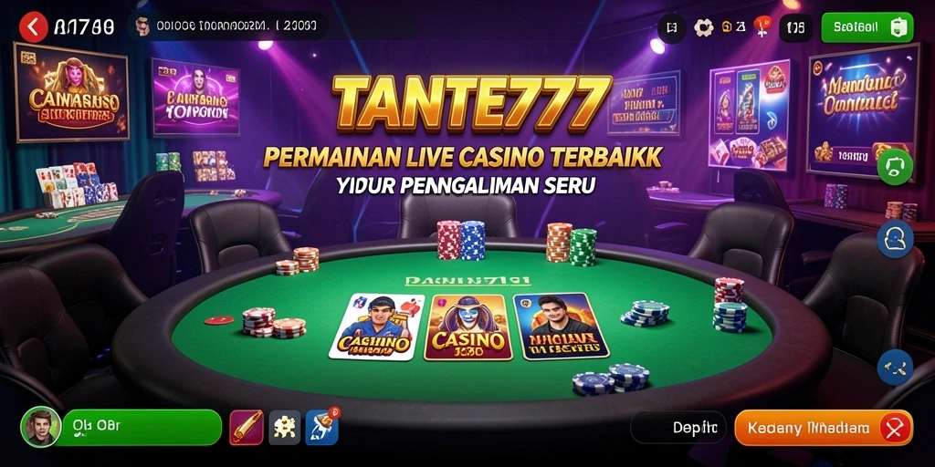 Tampilan gameplay menegangkan dan interaktif di TANTE777 Live Casino.