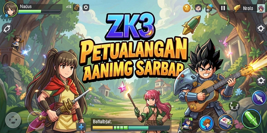 Tampilan gameplay dari ZK3 yang memukau dan penuh aksi.